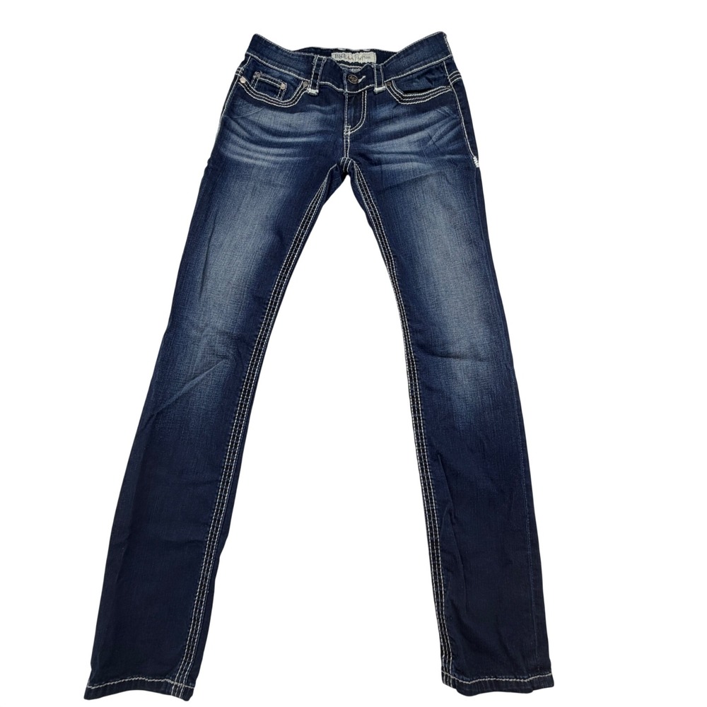 BKE Payton Jeans Women 26x31.5  Slim Straight Thick Contrast Stitch Denim
